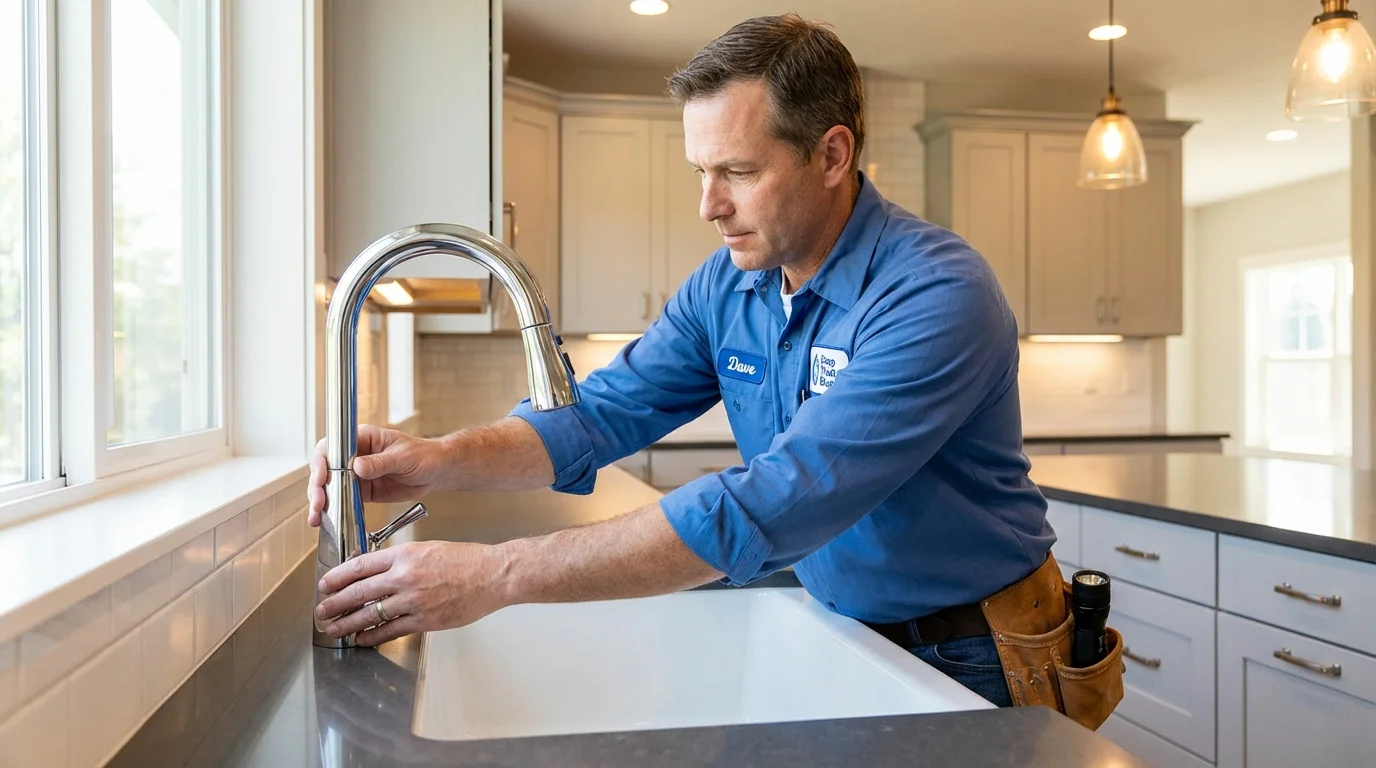 Kitchen faucet installation by Johns Plumbing LLC in Santa Rosa